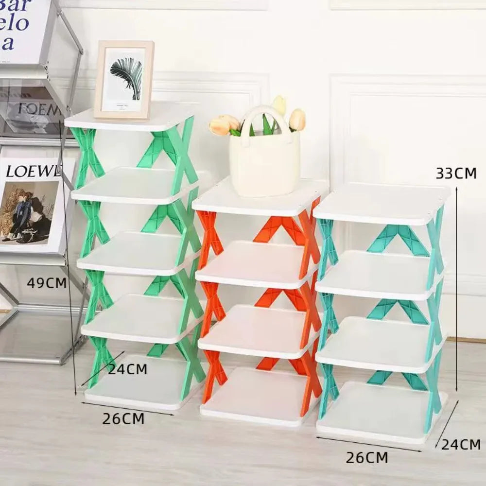 DIY Stackable Shoe Rack Multi Layer Shoe Rack Entrance Shoe Cabinet Near The Corner Shoe Cabinet Simple and Creative Shoe Rack