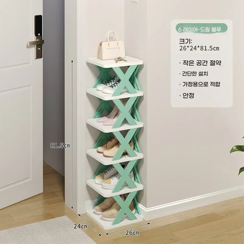 DIY Stackable Shoe Rack Multi Layer Shoe Rack Entrance Shoe Cabinet Near The Corner Shoe Cabinet Simple and Creative Shoe Rack