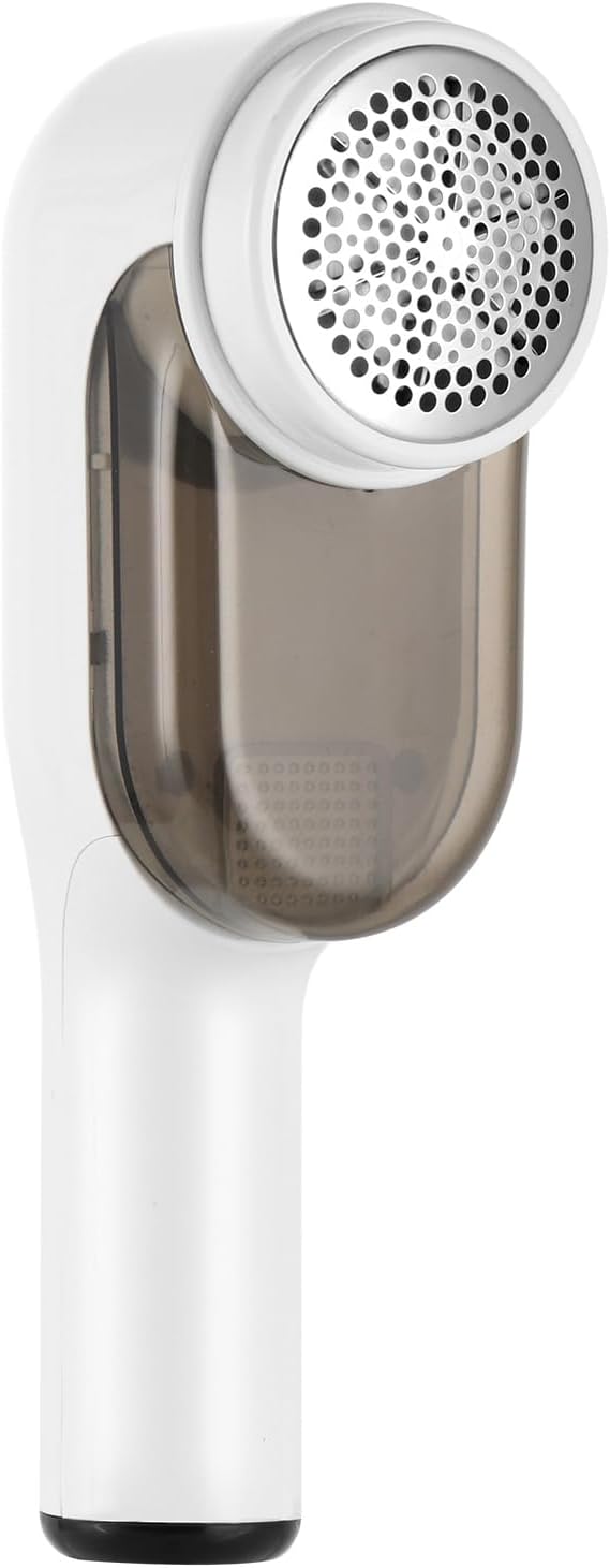 Electric Fabric Shaver, Lint Remover for Clothes, Rechargeable Sweater Shaver to Remove Fuzz and Pill for Sweater, Delicates, Bedding and Couch (White)