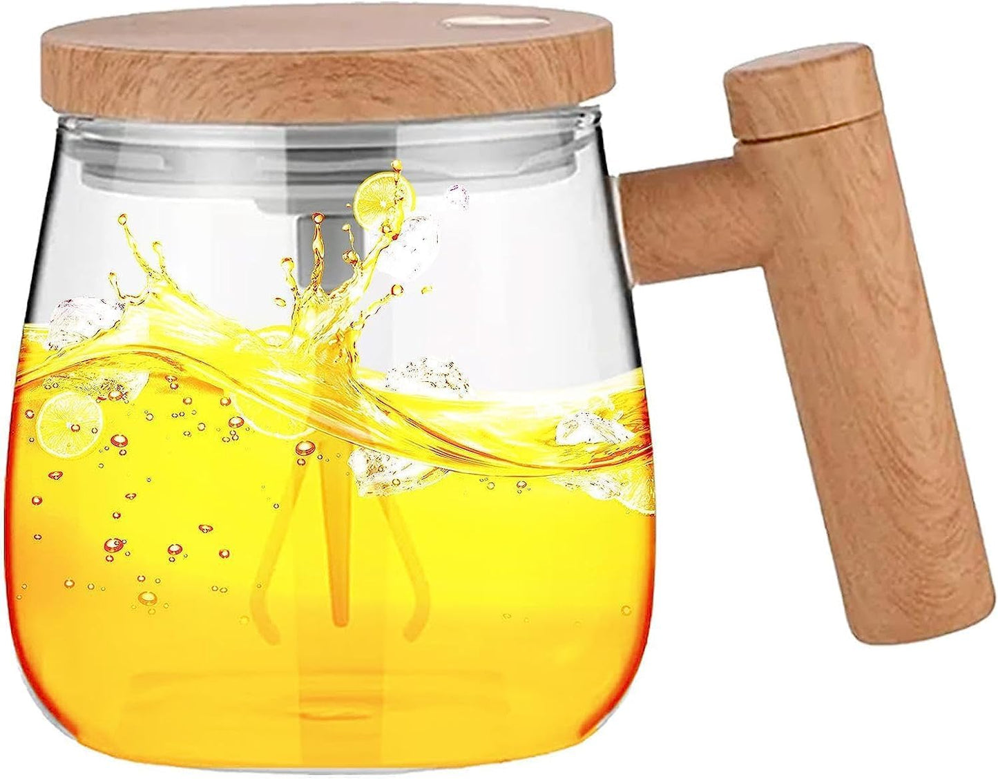 Electric Mixing Mug Self Stirring Coffee Mug, 400ml Lightweight High Speed Glass Stirring Cup For Home