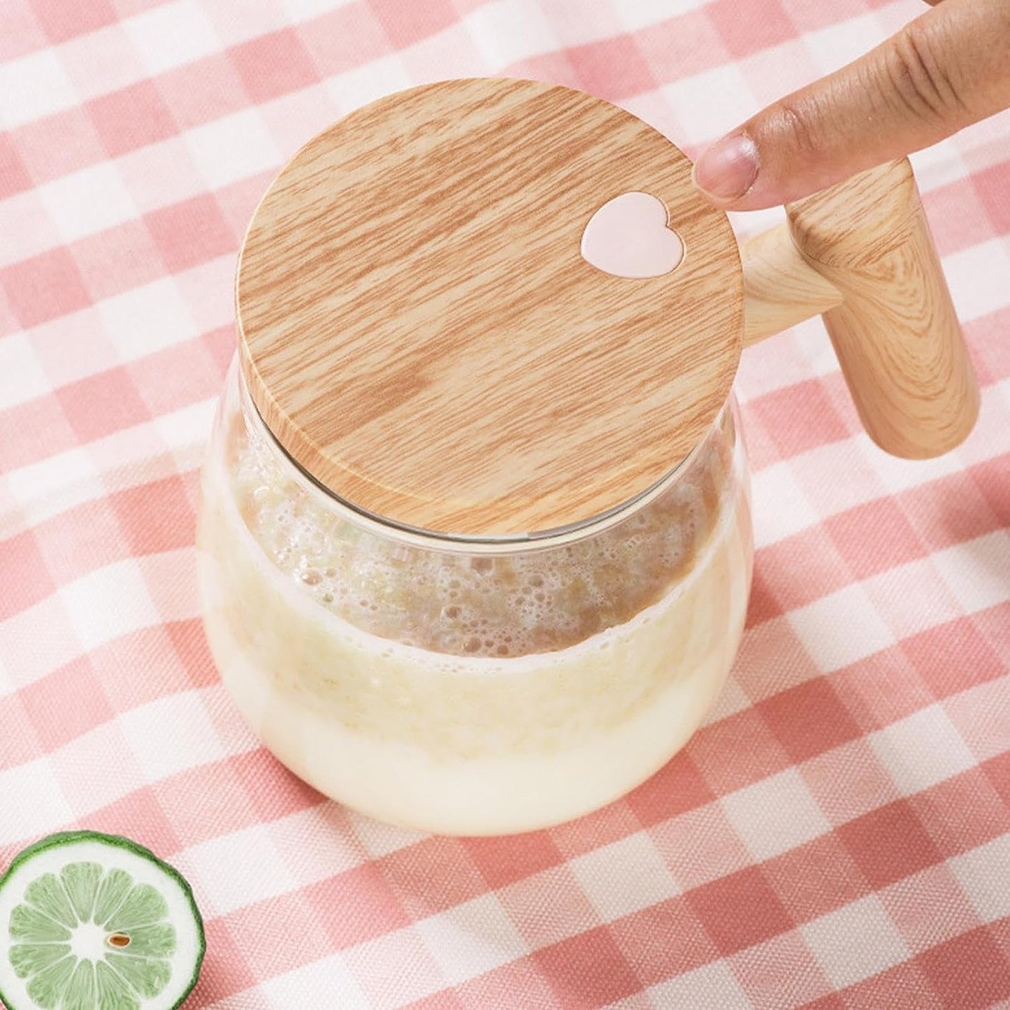 Electric Mixing Mug Self Stirring Coffee Mug, 400ml Lightweight High Speed Glass Stirring Cup For Home