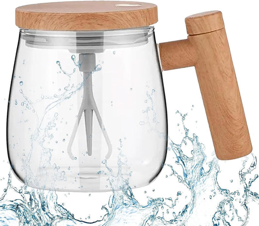 Electric Mixing Mug Self Stirring Coffee Mug, 400ml Lightweight High Speed Glass Stirring Cup For Home