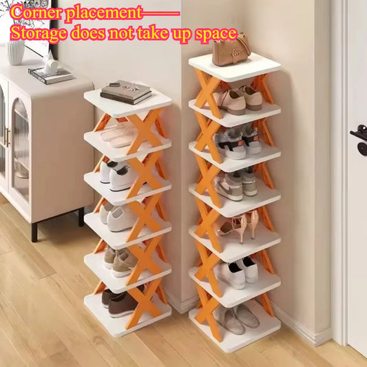 DIY Stackable Shoe Rack Multi Layer Shoe Rack Entrance Shoe Cabinet Near The Corner Shoe Cabinet Simple and Creative Shoe Rack